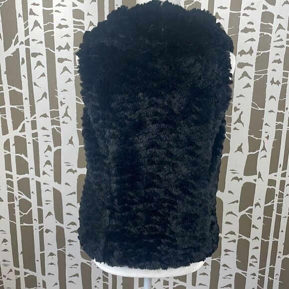 Fever NEW Faux Fur Vest S Black - Picture 3 of 8